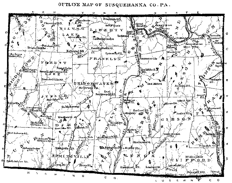 Susquehanna County map